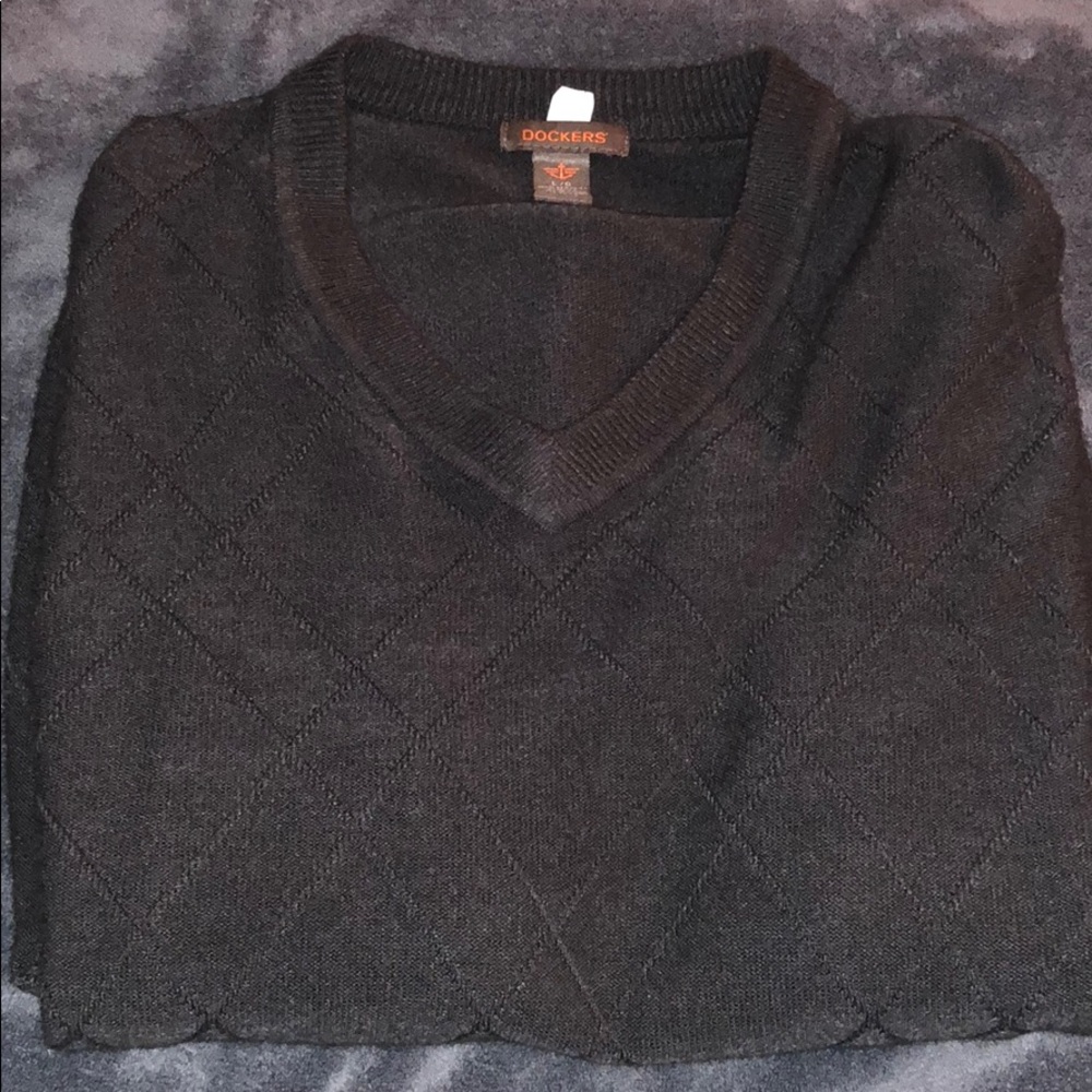 Dark Grey V-Neck Sweater